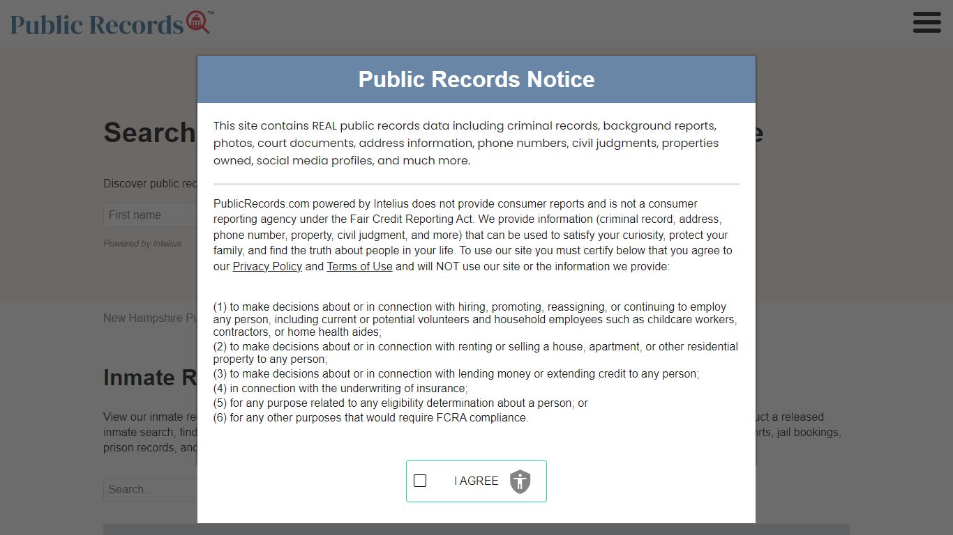 New Hampshire Inmate Search | Public Records